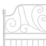 vidaXL Cadre de lit sans matelas blanc métal 120x200 cm