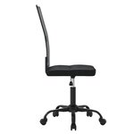 vidaXL Chaise de bureau noir tissu en maille