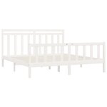 vidaXL Cadre de lit Blanc Bois de pin massif 200x200 cm