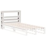 vidaXL Tête de lit avec étagères blanc 90 cm bois massif de pin