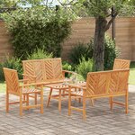 vidaXL Ensemble de salon de jardin 5 pièces en bois d'acacia massif