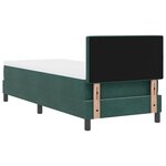 vidaXL Lit à ressorts avec matelas Vert foncé 80 x 200 cm Velours