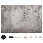 Tableau magnétique panneau écriture école maison bureau mural verre 60 x 40 cm gris 02_0045509