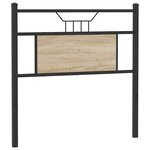 vidaXL Tête de lit chêne sonoma 80 cm bois d'ingénierie et acier