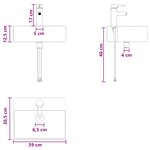 vidaXL Lavabo avec robinet et évacuation Chrome 39 x 30 5 x 12 5 cm