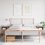 vidaXL Tables de chevet 2 Pièces rose 36x39x50 5 cm acier laminé à froid