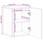 vidaXL Cabinet de Salle de Bain Suspendu Marron 38 x 33 5 x 48 cm