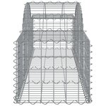 vidaXL Paniers à gabions arqués 50 Pièces 200x50x40/60 cm fer galvanisé