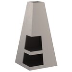 vidaXL brasero avec espace de rangement pour bûches  50 x 50 x 100 cm - acier corten