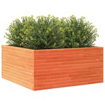 vidaXL Jardinière cire marron 100x100x46 cm bois de pin massif