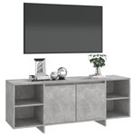 vidaXL Meuble TV Gris béton 130x35x50 cm Bois d'ingénierie