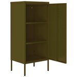 vidaXL Armoire de rangement Vert olive 42 5x35x101 5 cm Acier