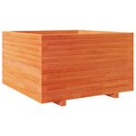 vidaXL Jardinière cire marron 80x80x49 5 cm bois de pin massif