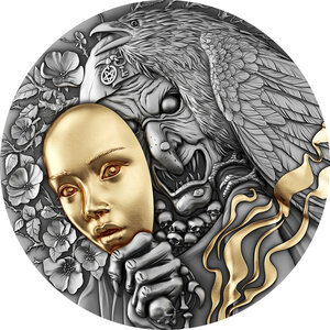 Monnaie BEHIND THE MASK 2 Oz Argent 5$ Niue 2023 (PRÉCOMMANDE)