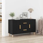 vidaXL Buffet chêne noir 100x36x60 cm bois d'ingénierie