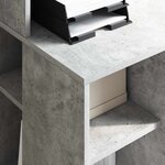 vidaXL Bureau avec rangement Gris béton 90 x 48 x 101 5 cm