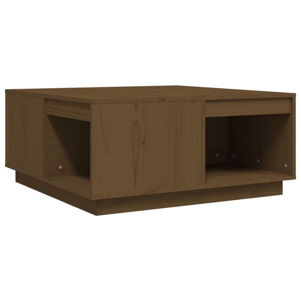 vidaXL Table basse Marron miel 80x81x36 5 cm Bois massif de pin