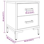 vidaXL Tables de chevet 2 Pièces Noir 36x30x45 cm Bois de pin massif