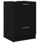 vidaXL Meuble Sous Évier Chêne noir 40 x 37 x 59 cm Bois d'ingénierie