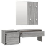 vidaXL Ensemble de meubles de couloir Sonoma gris Bois d'ingénierie