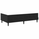 vidaXL Cadre de lit d'angle avec matelas 2 pc Noir 90 x 200 cm Velours