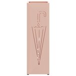 vidaXL Porte-parapluies Rose Métal Moyen Rectangulaire Moderne