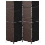 vidaXL Paravent Marron 195 x 180 cm polyrotin