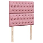 vidaXL Sommier à lattes de lit avec matelas Rose 100x200 cm Velours
