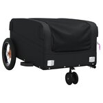 vidaXL Remorque de vélo noir 30 kg fer