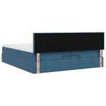 vidaXL Cadre de lit ottoman avec matelas bleu foncé 200x200 cm velours