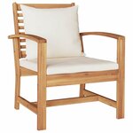 vidaXL Ensemble de canapé de jardin 5 Pièces Naturel Bois de teck solide