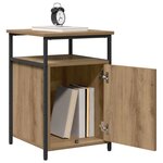 vidaXL Cabinet de chevet chêne artisanal Bois d'ingénierie