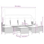 vidaXL Salon de jardin 5 Pièces avec coussins gris résine tressée