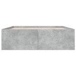 vidaXL Cadre de lit sans matelas gris béton 150x200 cm