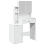 vidaXL Coiffeuse avec armoire blanc 80x35x132 cm