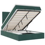 vidaXL Cadre de lit ottoman avec matelas vert foncé 120x190 cm velours