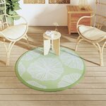 vidaXL Tapis d'extérieur ARAKIL vert Ø120 cm PP