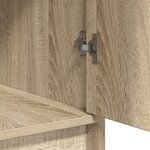 Ensemble de coiffeuse 3 pièces avec LED en chêne Sonoma en bois d'ingénierie