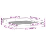 vidaXL Cadre de lit Marron 200 x 210 cm Pin massif