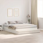 vidaXL Cadre de lit de rangement Blanc 200x200 cm