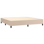 vidaXL Sommier à lattes de lit avec matelas LED Cappuccino 200x200 cm