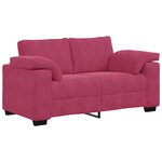 vidaXL Ensemble de canapés 3 Pièces avec coussins Rouge bordeaux Velours
