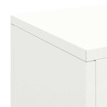 vidaXL Supports pour plantes 3 Pièces Blanc 24 x 24 x 75 cm Acier