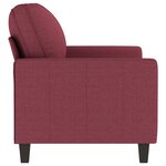vidaXL Canapé à 2 places Rouge bordeaux 120 cm Tissu