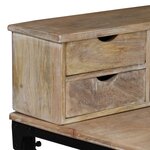 vidaXL Bureau Bois de manguier massif et acier 110 x 50 x 96 cm
