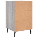 vidaXL Table de chevet sonoma gris 40x40x66 cm bois d'ingénierie