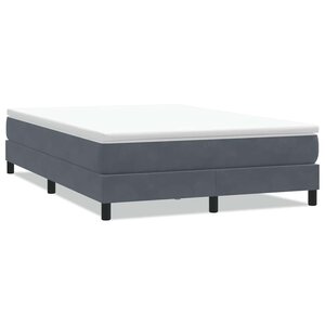vidaXL Sommier à lattes de lit sans matelas gris foncé 140x210 cm