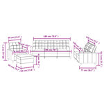 vidaXL Ensemble de canapés 4 Pièces coussins gris clair tissu
