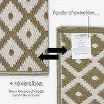 Tapis extérieur terrasse réversible - Tapis de jardin imperméable et résistant UV - May - Gris - 120x180 cm - HOMESCAPES