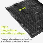 ACROPAQ Massicot A3  B4  A4  B5  A5  B6- Coupe Papier  8 feuilles à la fois- Guillotine 2 barres d'acier- Règle magnétique amovible